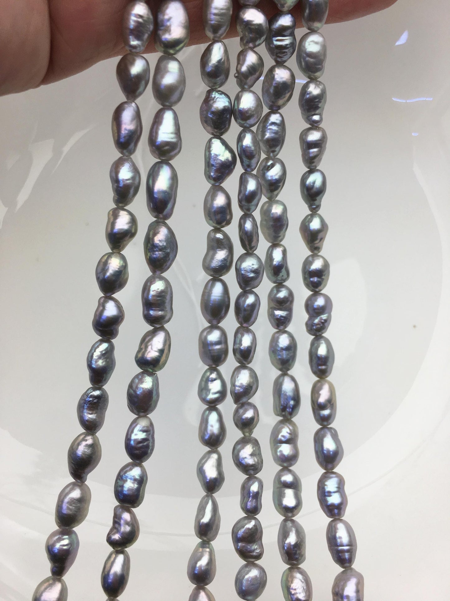 AAA 5-7mm gray baroque drop freshwater pearls,diy pearl beads,gift for her,Christmas,LR6-T9