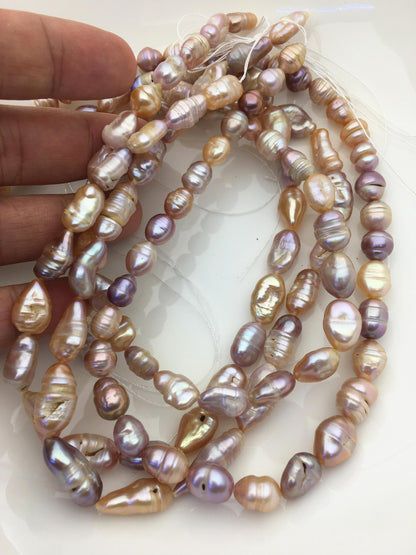 4 strands AA 8-10mm pink purple keshi Freshwater Pearl,DIY Loose Freshwater Pearl,ZS-200-121-6