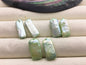 2pairs AA+ 8-10mm Green rectangle Shape Freshwater Pearl Green loose Beads Piar,wholesale,ZS-103-37-58