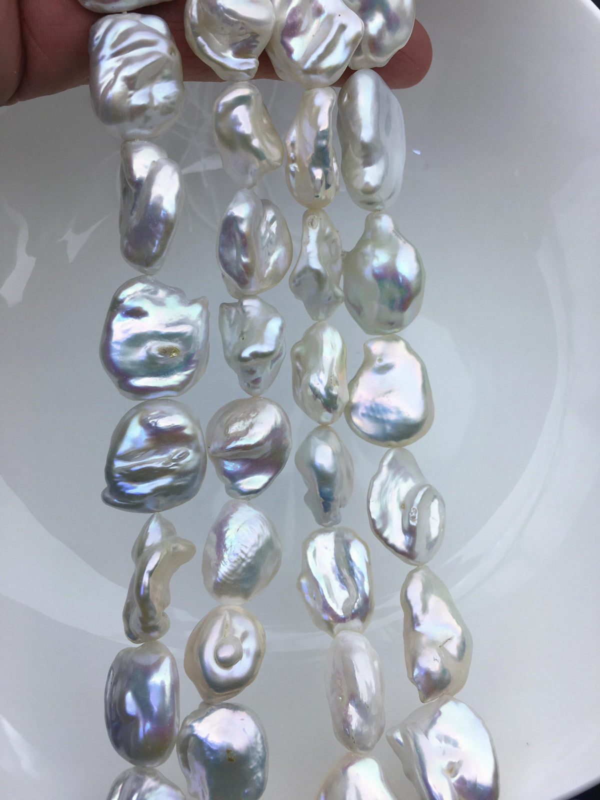 AA+ 14-16mm white thick keshi Freshwater Pearl,DIY Loose Freshwater Pearl,wholesale price,china wholesale pearl,ZS-200-112