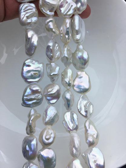 AA+ 14-16mm white thick keshi Freshwater Pearl,DIY Loose Freshwater Pearl,wholesale price,china wholesale pearl,ZS-200-112