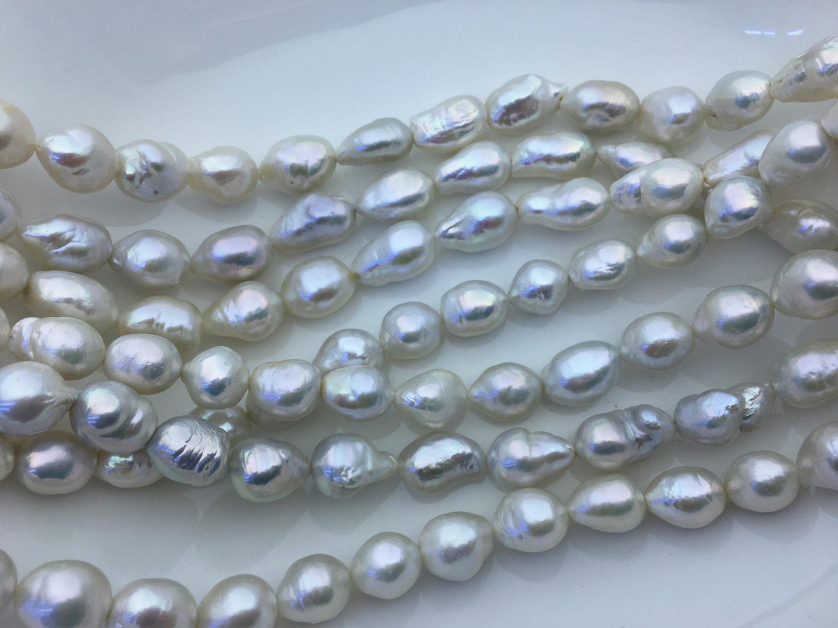 1 strands AA+ 11-13mm big white baroque drop Edison Freshwater Pearl,ED12-2A-5-16