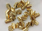 20pcs 6mmx10mm leather cord bracelet necklace Clip,copper palted 18k gold, AAL-003-22