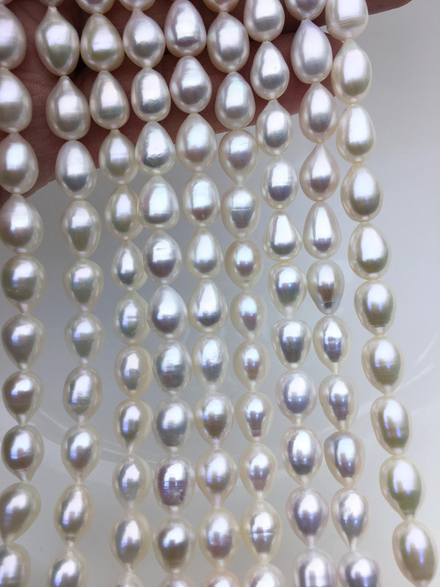 AAA- 7.3-8mm*9-11mm white Teardrop freshwater pearls,oval loose pearl beads,diy pearl,genuine freshwater pearl,LR8-T6
