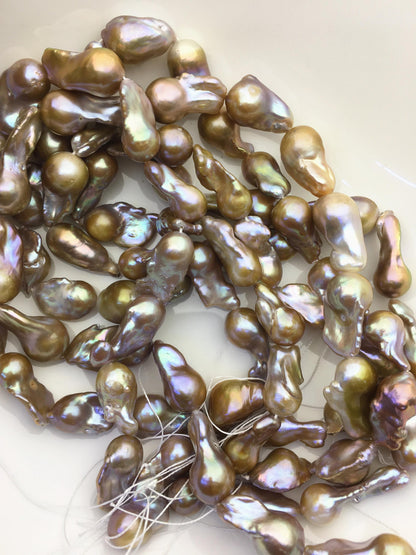 AA 12-15mm Natural Bronze flame ball pearl,FL15-2A-5-52