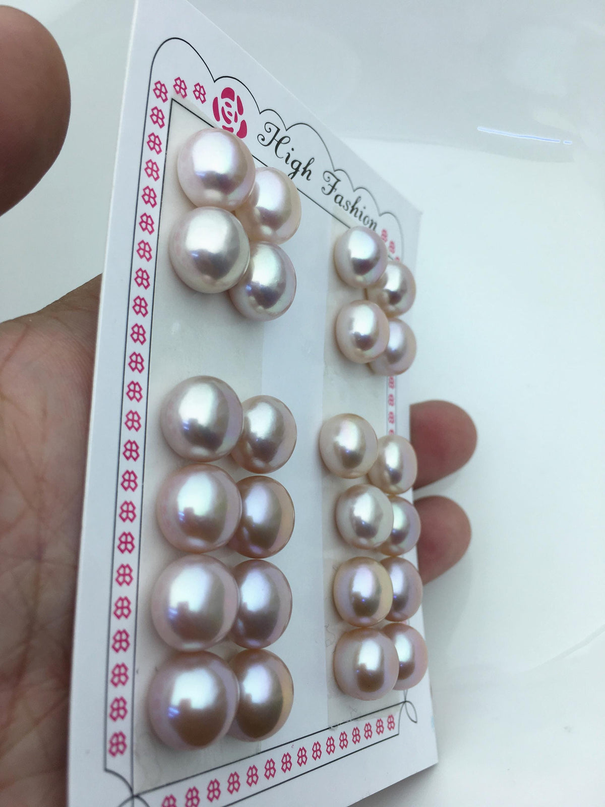 1 pair AAA 11.5-12mm purple big button round freshwater pearls pair,BTN12-T4