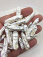 71pcs AA 6-12mm white Toothpick Freshwater Pearls, no hole,ZS-80-T2