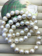 2pcs 7'' AA 11.2-12.2mm big white potato Freshwater pearl Elastic string Bracelet,white pearl bracelet,B8-007