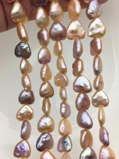 AAA 12-13mm Colorful Thick heart Freshwater Pearl,ZS-119-42