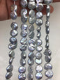 AA 11-13mm Gray Coin freshwater pearls,diy bead,flat round pearl bead,COIN12-T1