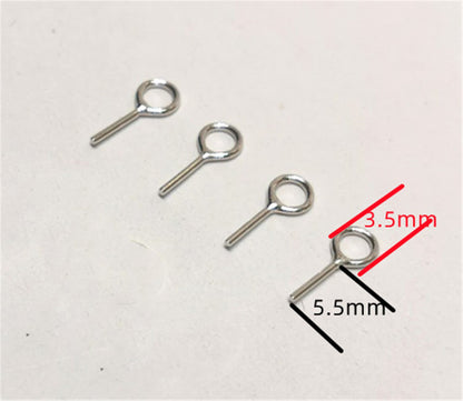 30pcs circle sterling silver 3.5mm Hole Cup Pearl Screw Eye Pin Bail Peg Pendants for Half Drilled Beads Jewelry Making,ASL-P-010