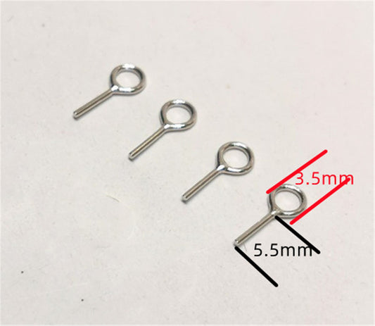 30pcs circle sterling silver 3.5mm Hole Cup Pearl Screw Eye Pin Bail Peg Pendants for Half Drilled Beads Jewelry Making,ASL-P-010