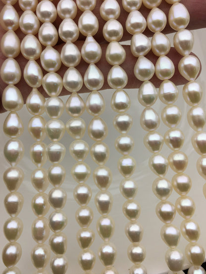 AAA 7-8mm*8-9mm white teardrop freshwater pearls,Cultured white freshwater pearls beads,pearl necklace,pearl wholesale,LR7-3A-71-3