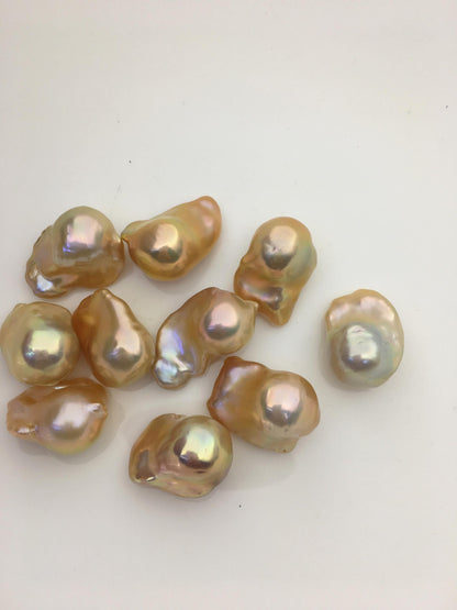 10pcs AAA 13-17mm Natural Color Flame ball Pearl - no hole,FL15-T4-61