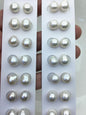 5pairs AAA 9-10mm White baroque drop edison freshwater pearl Pair,no hole,ED11-3A-2-21