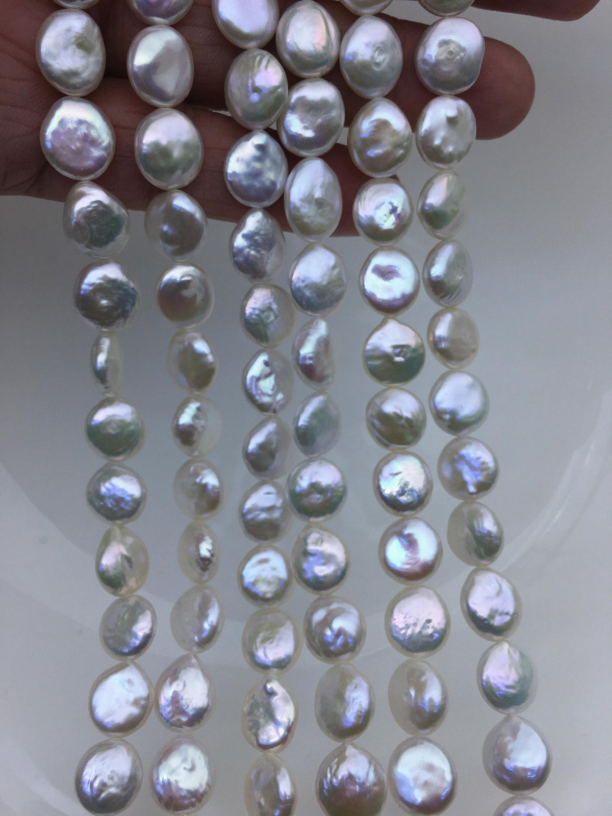AAA 10-11mm White Coin freshwater pearls,diy bead,flat round pearl bead,COIN12-2A-2-8