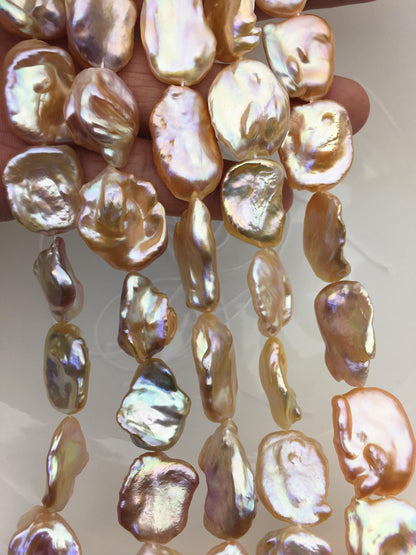 AAA 16-19mm natural orange keshi Freshwater Pearl,DIY Loose Freshwater Pearl,wholesale price,china wholesale pearl,ZS-200-121-7