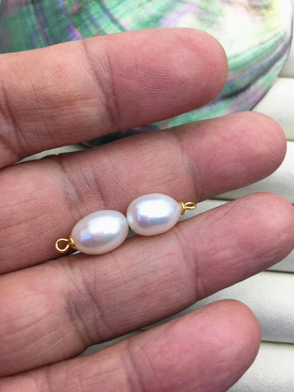 AAA 8.5-9x11.5-12.5mm white long rice pearl dangle earrings,S925 Sterling Sliver pearl earrings,pearl for women,SE3-T6