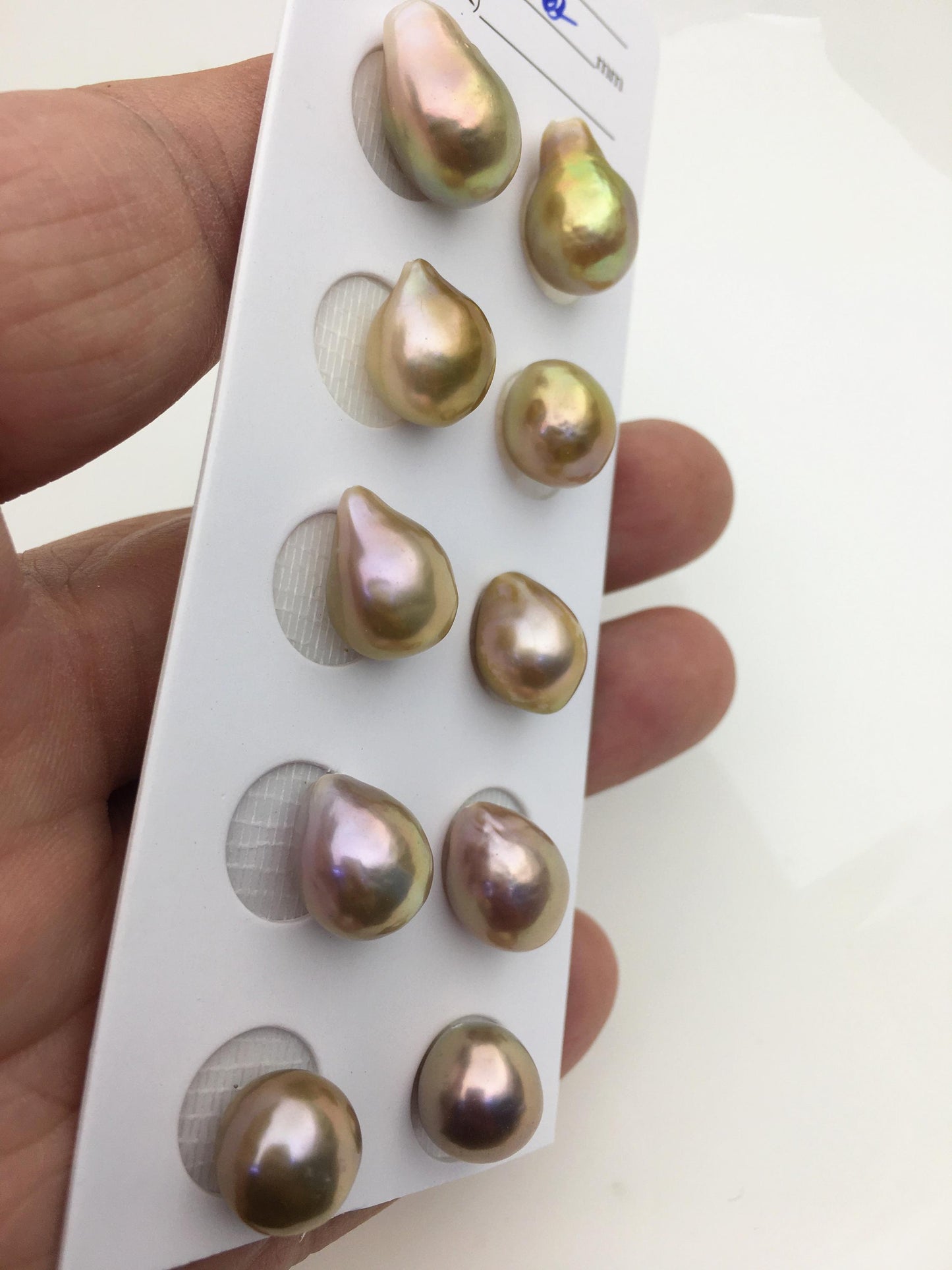 5pairs AAA 10-11mm Natural Bronze baroque drop edison freshwater pearl Pair,top half hole,ED11-3A-2-37