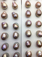 1 pair AAA 11-12mm Purple Rainbow baroque drop edison freshwater pearl Pair,ED11-3A-2-1