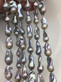 15.5'' AA+ 10-12mm gray flame ball pearl,FL15-2A-5-82