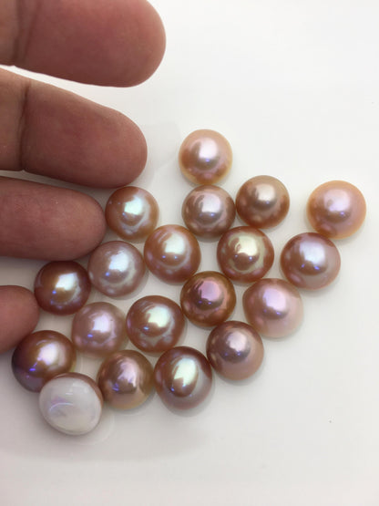 19pcs AAA 12-13mm Baroque Mabe Natural Rainbow Freshwater Pearls,no hole,MB-T53
