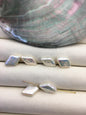 2 pairs AA+ 9-10mm white rhombus diamond Shape Freshwater Pearl loose Beads Piar,wholesale,ZS-103-37-73