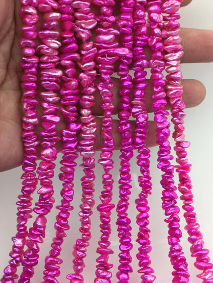 AAA 5-6mm red Keshi pearls,Center drilled,ZS-128-36