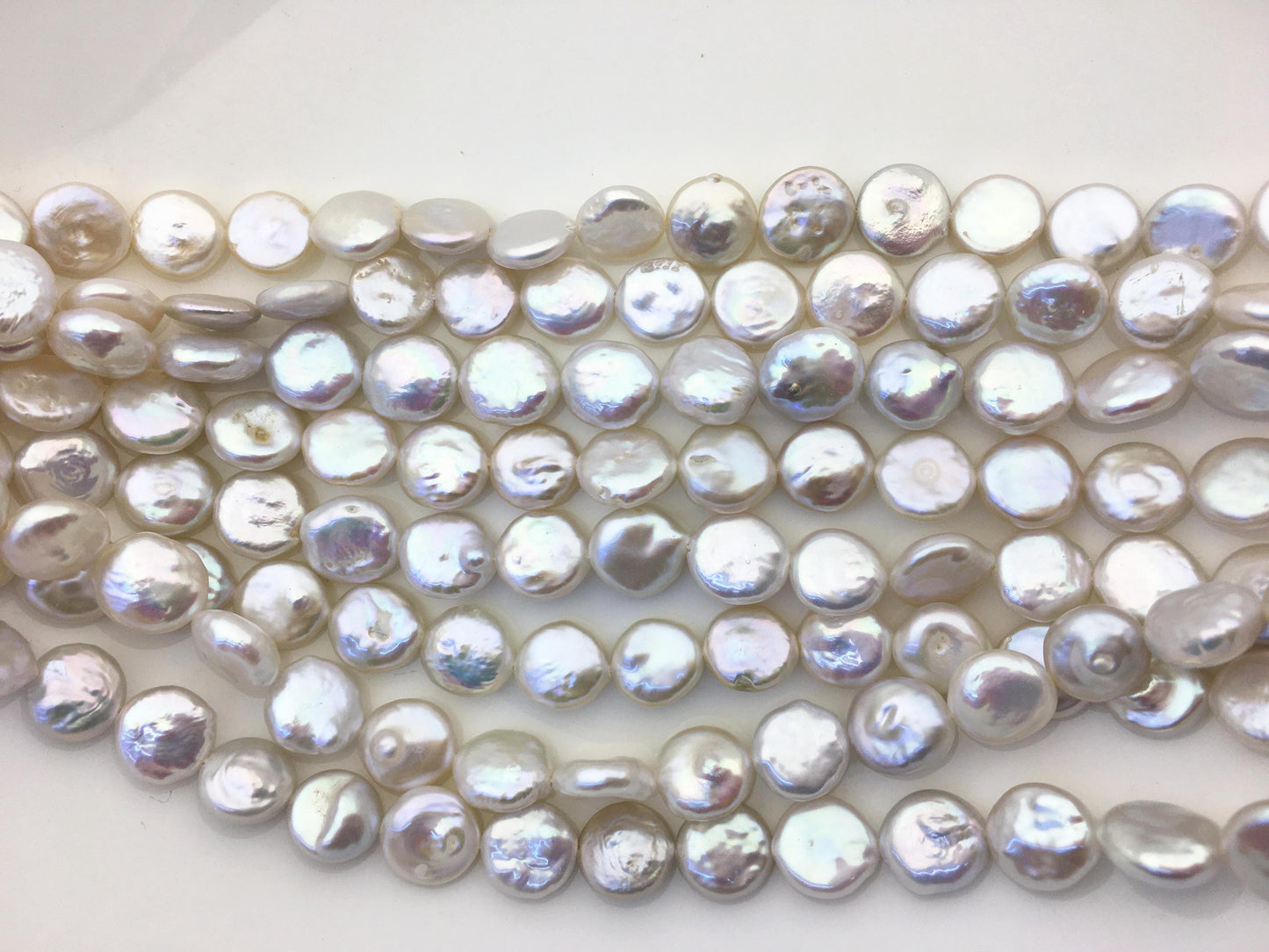AA+ 10-11mm White Coin freshwater pearls,diy bead,flat round pearl bead,COIN12-2A-2-27