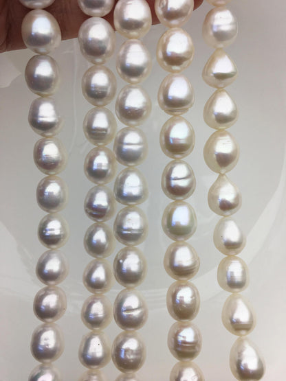 AA+ 10-11mm white rice freshwater pearls,LR11-T3