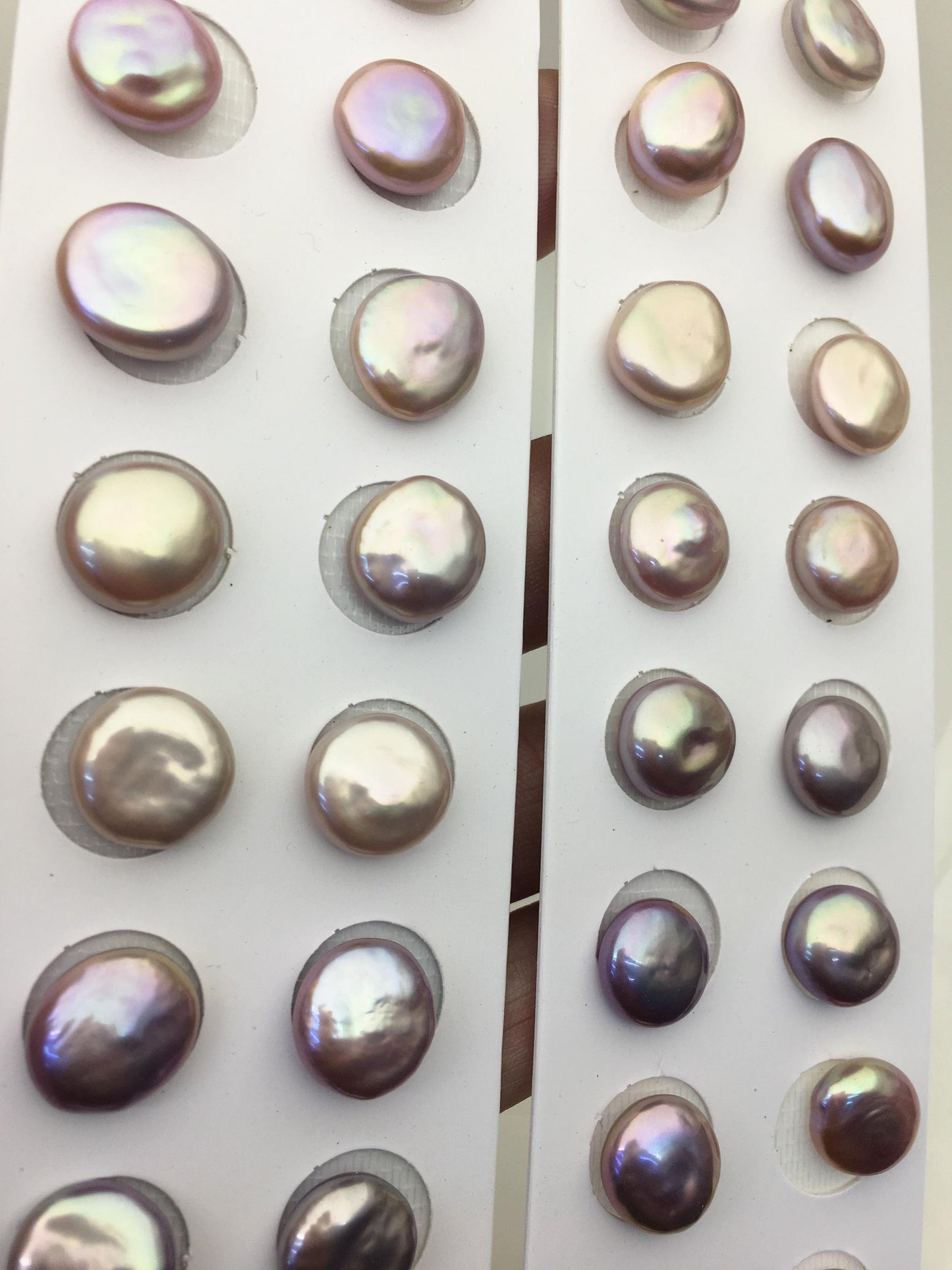 2 pairs AAA 12-13mm Purple Coin Freshwater Loose Pearls Pair,For make Pearl Jewelry,0.9mm half hole,COIN11-3A-3-3