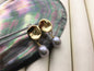 AAA 9mm Gray rice pearl stud earrings,wedding pearl earrings,SE3-131-8