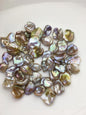 41pcs AAA 11-15mm natural bronze rainbow keshi Freshwater Pearls,no hole,ZS-127-1-10