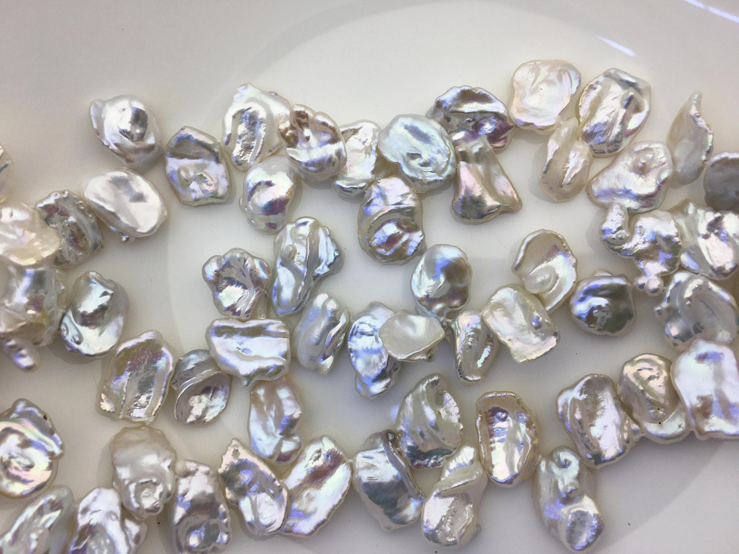 AAA 10-13mm White Long Keshi Freshwater Pearls,keshi pearl strands,ZS-129-11