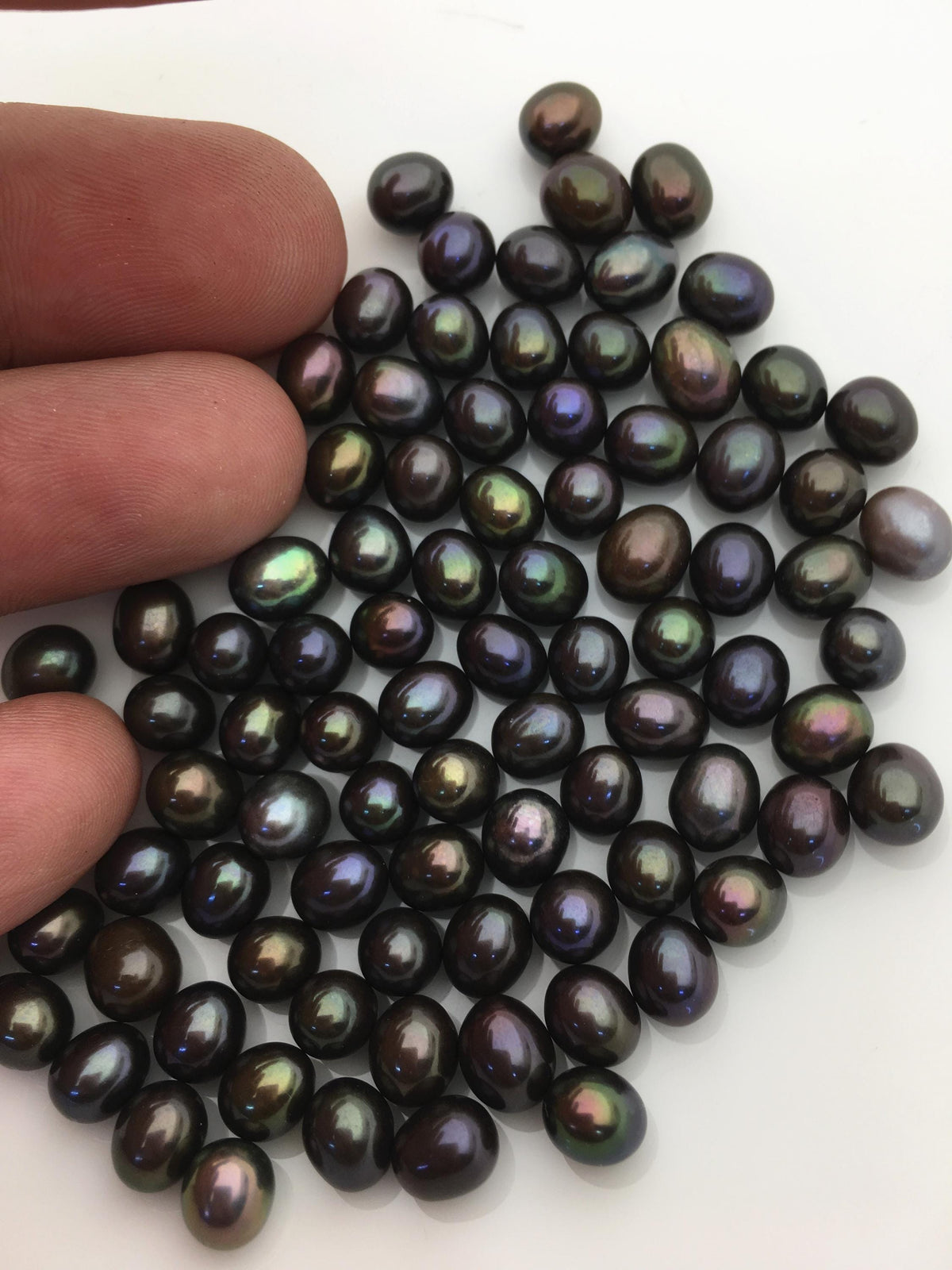 30pcs AAA 6-7mm black brown freshwater pearl,no hole,LR6-T6