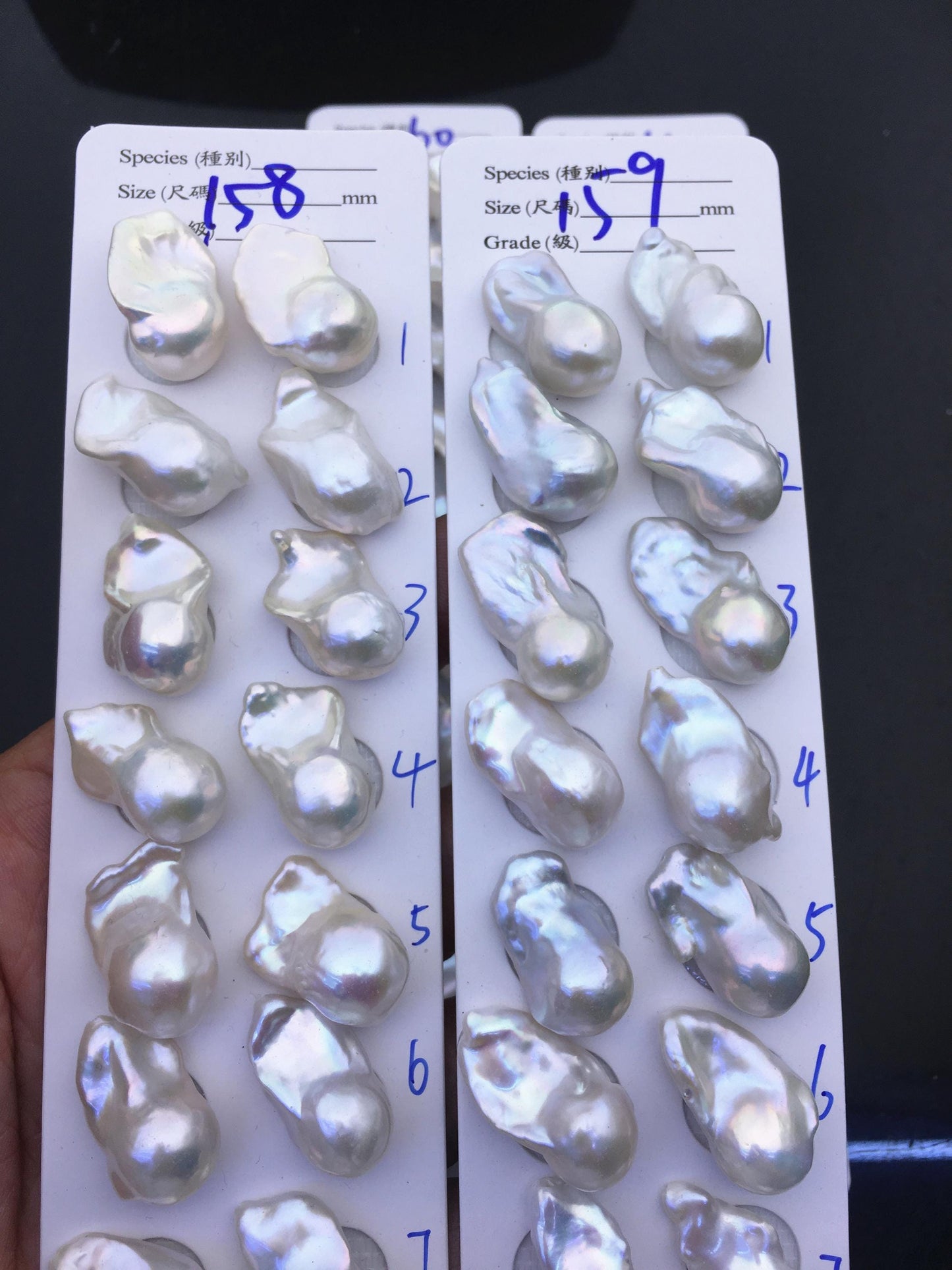 1 pair AAA 13-15x18-22mm Big White Flame ball Pearl Pairs-large Baroque freshwater pearl pairs,FL15-3A-8-67