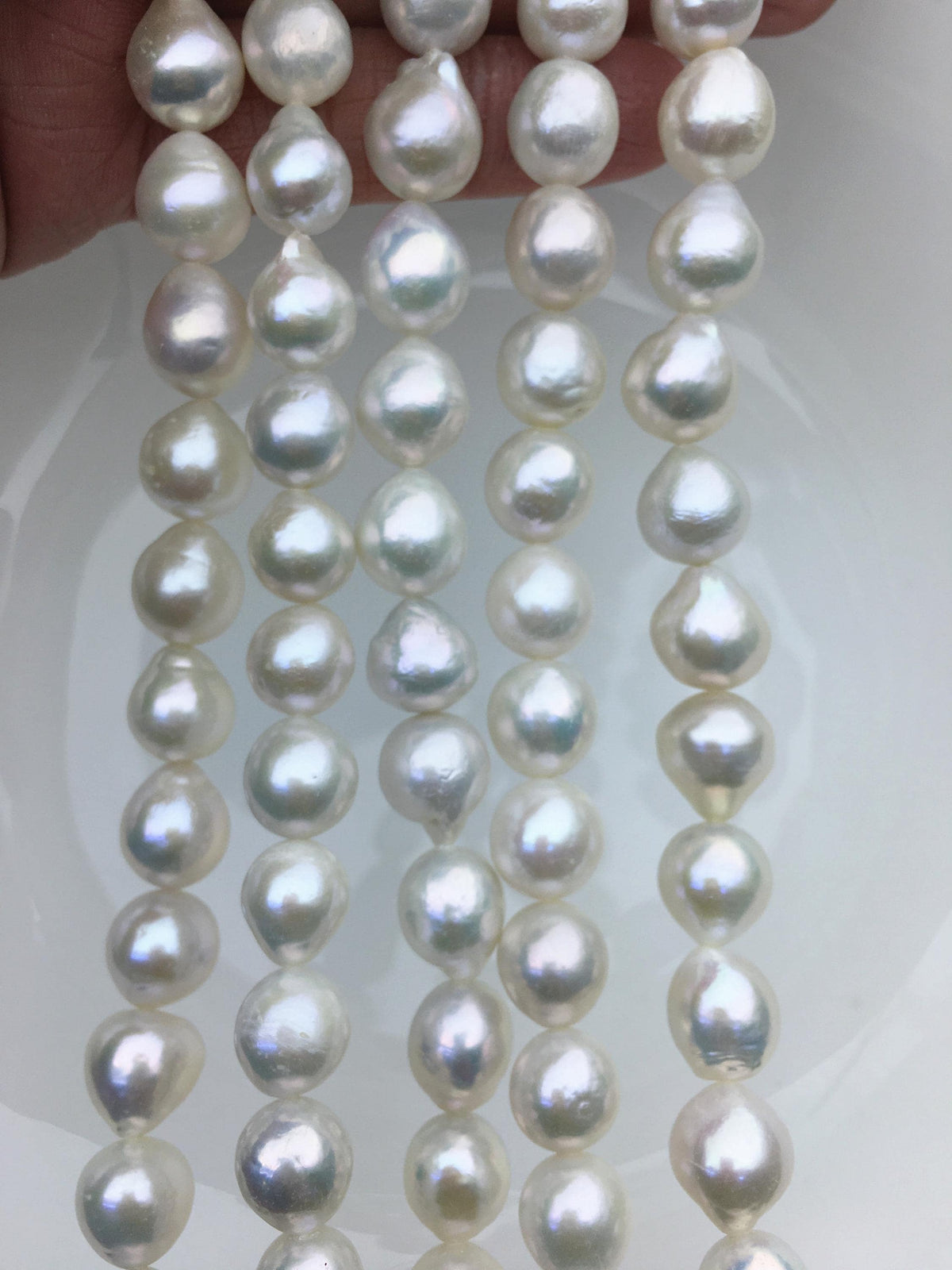 AA 10-12mm white drop Edison Freshwater Pearl,ED12-2A-5-50