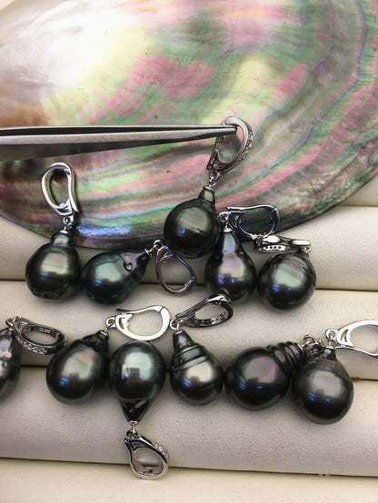 1pc AA+ 10-12mm Tahitian Pearl Pendant, natural color pearl,pearl necklace - NC1-001-1