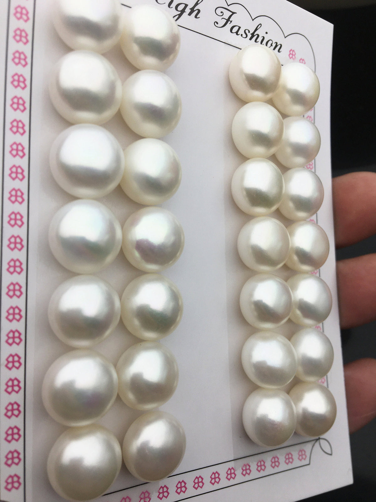 1 pair AAA+ 12-12.5mm white button round freshwater pearls,pearl stud,pearl earring stud supply,BTN12-3A-1
