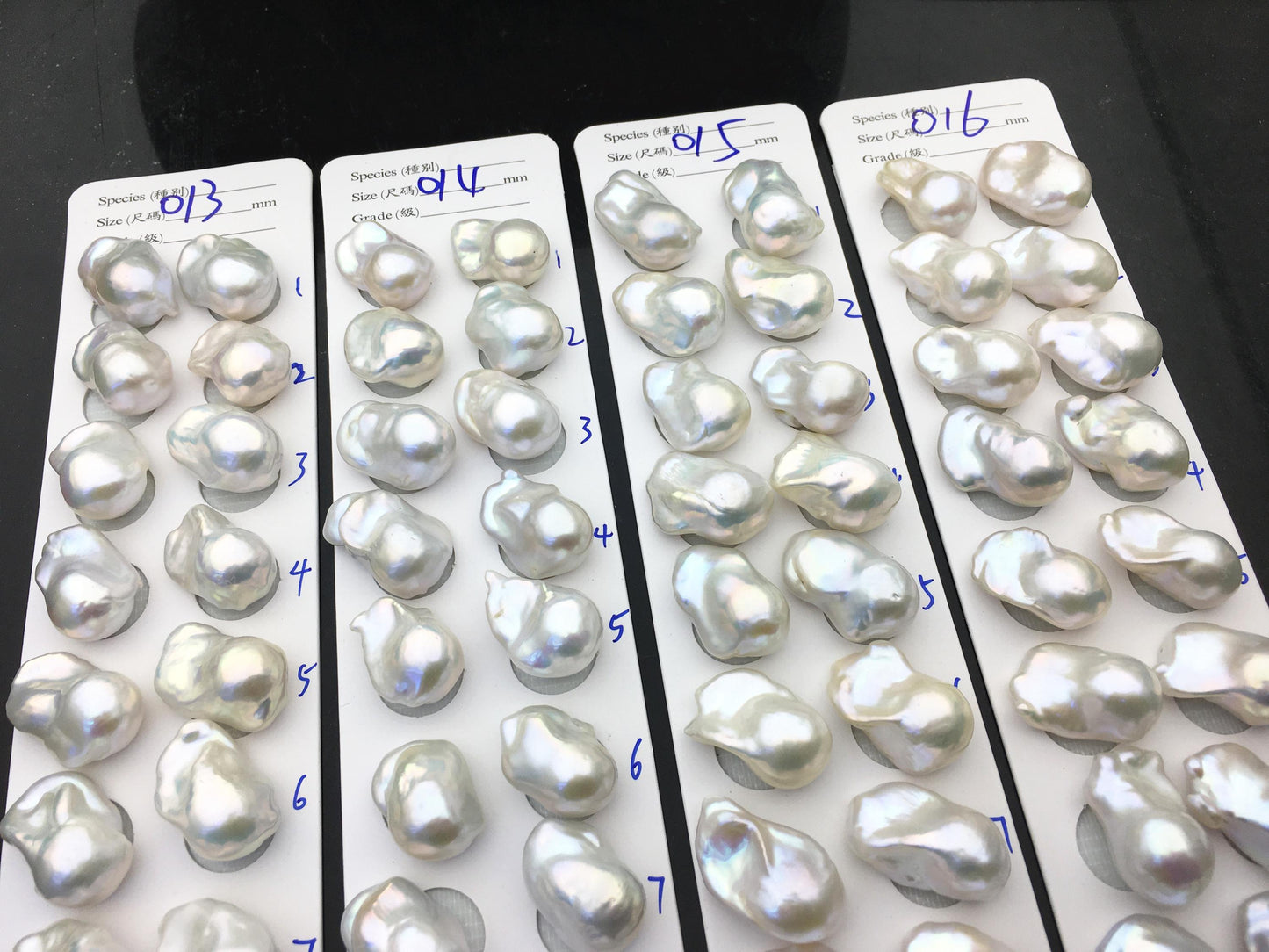 1 pair AAA 13-17x19-24mm White Flame ball Pearl Pairs - large Baroque freshwater pearl pairs,FL15-3A-8-4
