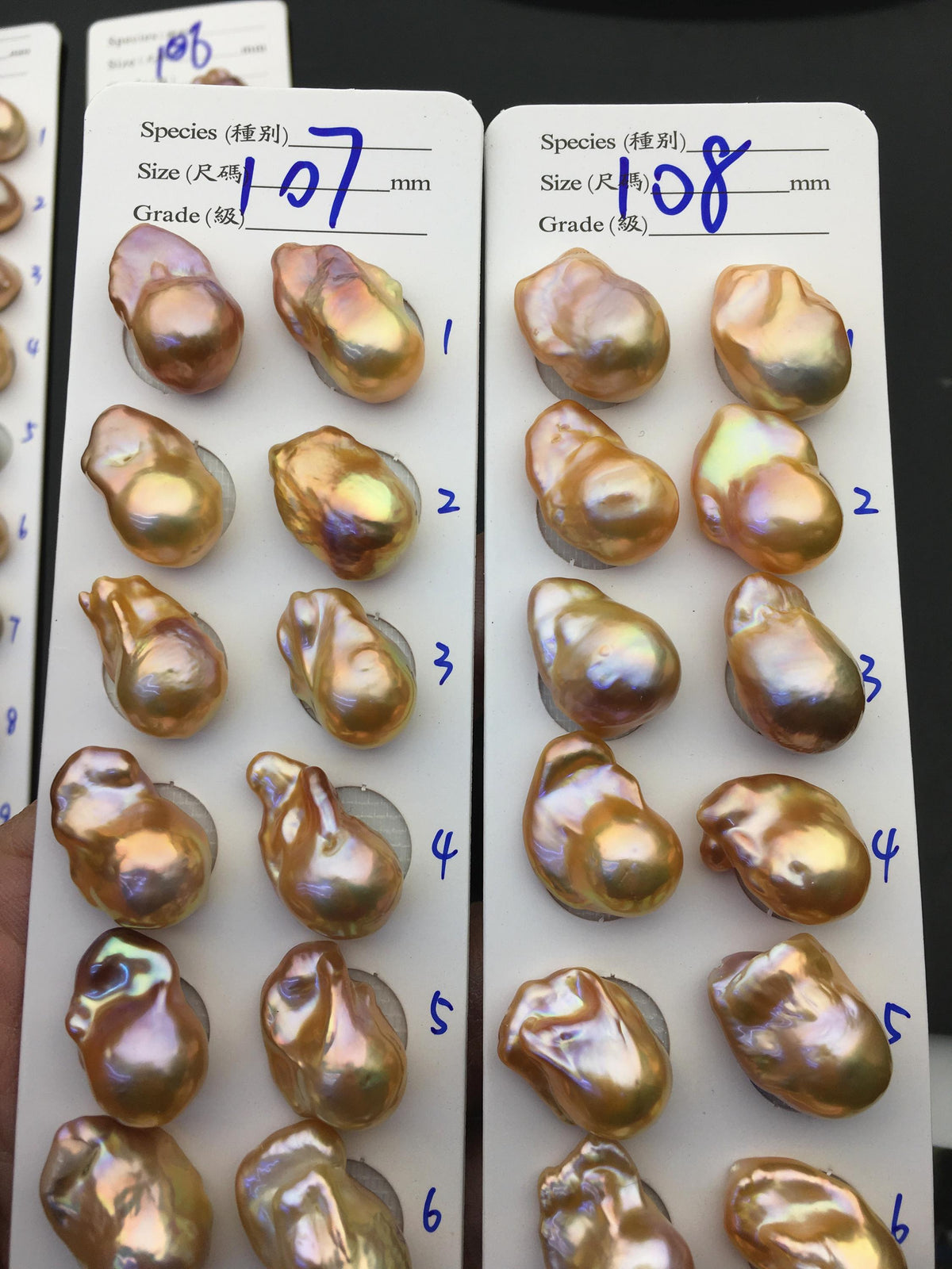 1 pair AAA 13-15mm Natural pink peach Rainbow Flame ball Pearl Pairs - large Baroque freshwater pearl pairs,Fire Ball Pearl,FL15-3A-8-28