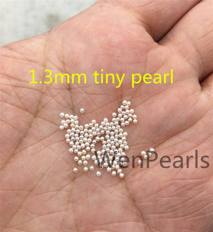 AAA 1.3-1.4mm white seed round freshwater pearls,small size white freshwater round loose pearl wholesale,tiny pearl supply,RP1-3A-2