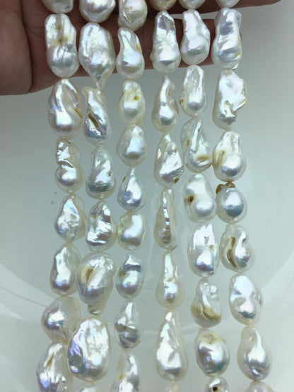15.5'' A 9-11mm white flame ball pearl,FL15-2A-5-79