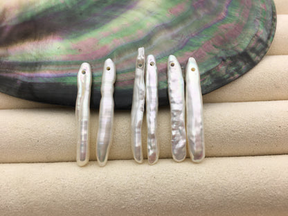 AAA 4-6x28-33mm White Toothpick pearls Pair,for make dangle earrings,baroque pearl,loose pearl beads,ZS-127-62-23