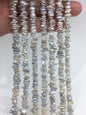 AAA/AA+ 5-6mm white with natural gray Keshi pearls,Center drilled,ZS-128-6