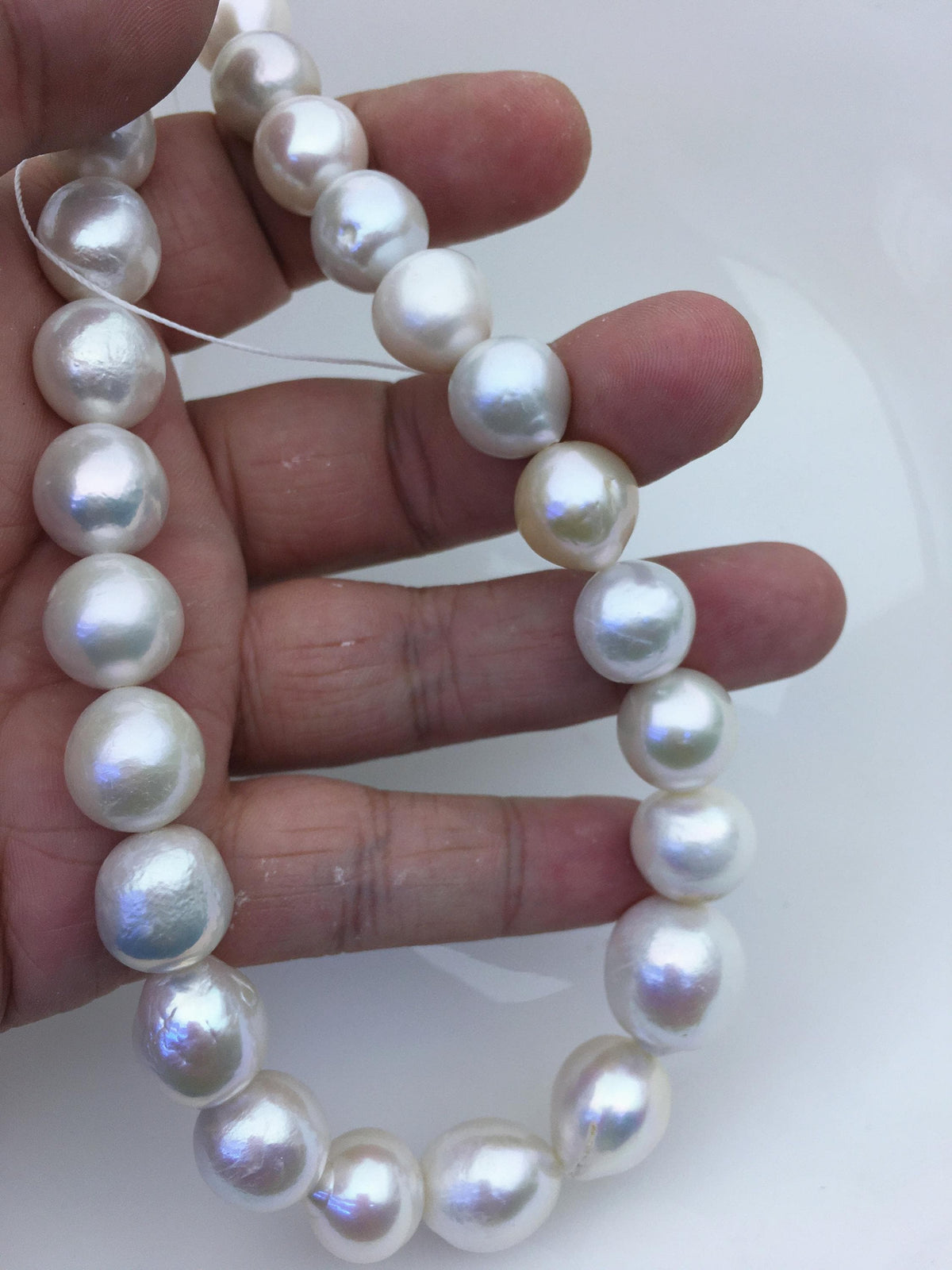 AA+ 12-17mm white big baroque drop Edison Freshwater Pearl,ED12-T2