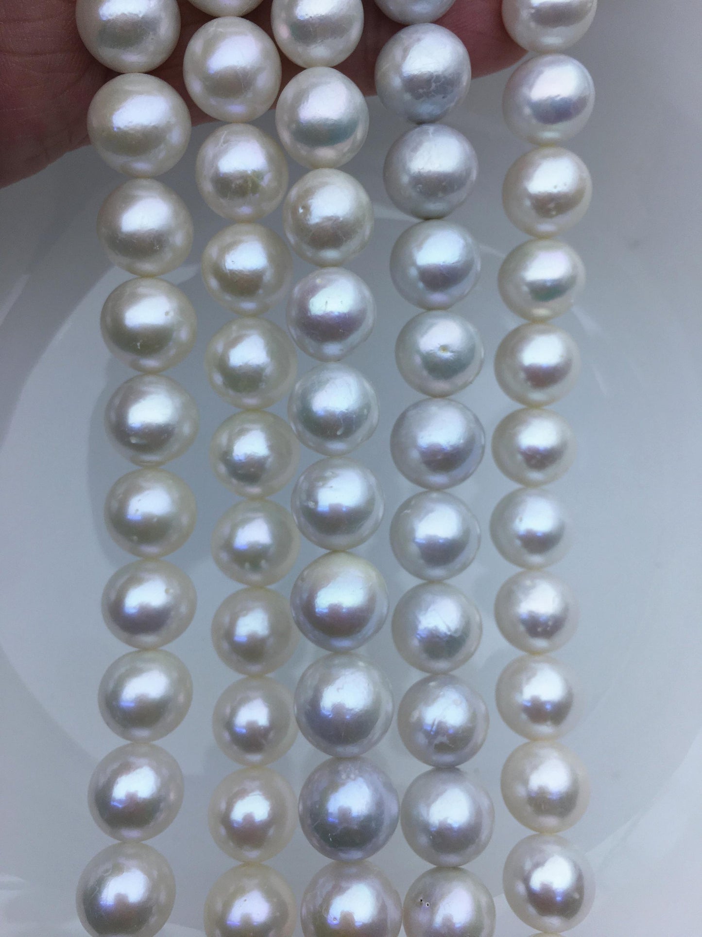 AA 11-13mm white big round Edison Freshwater Pearl,ED12-2A-5-62
