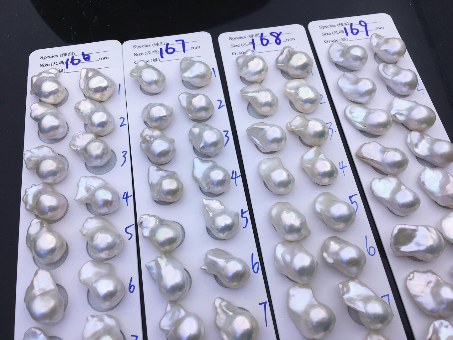 AAA 13-15x18-22mm White Flame ball Pearl Pairs - large Baroque freshwater pearl pairs,top half hole,FL15-3A-8-69