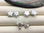1 pair 11-12mm White Five-point freshwater pearl stud earrings - Freshwater Pearls earrings - SE3-040