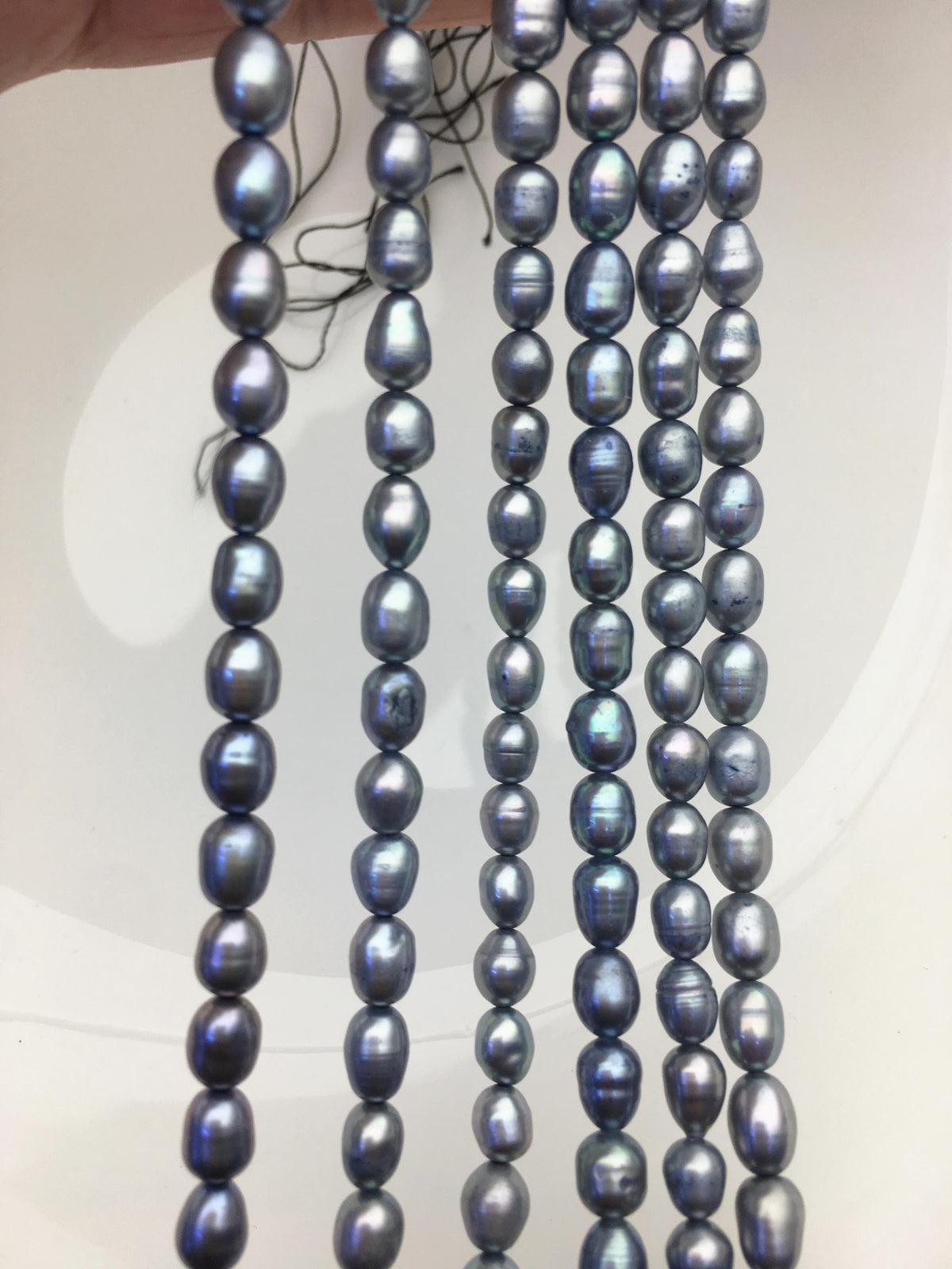 AA 5-5.5mm gray blue freshwater pearls,LR5-T4